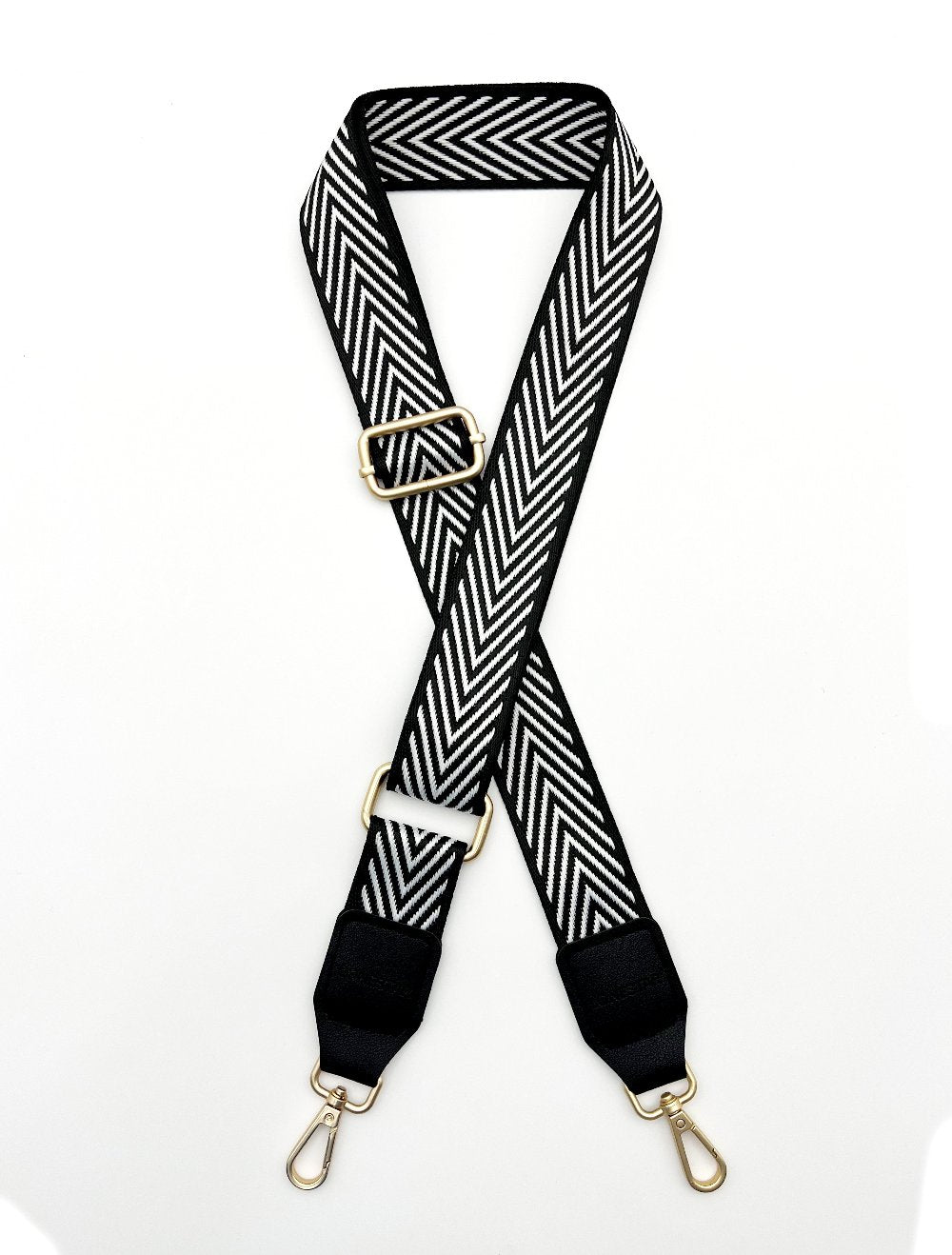 Fabric Black White Chevron Strap