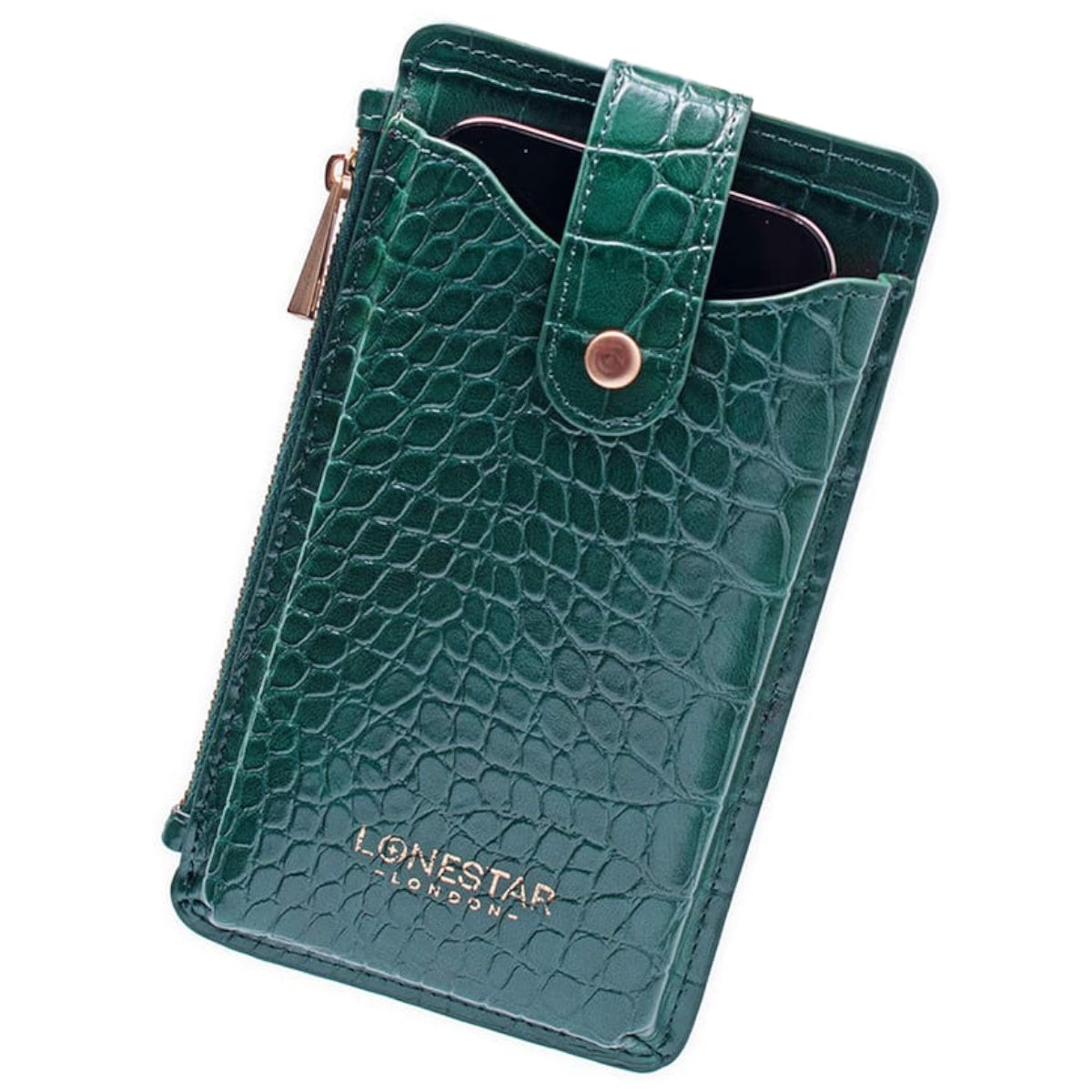 Alya Phone Case Bag Leather Rain Forest Green
